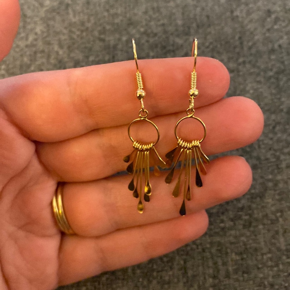 Delicate gold earrings